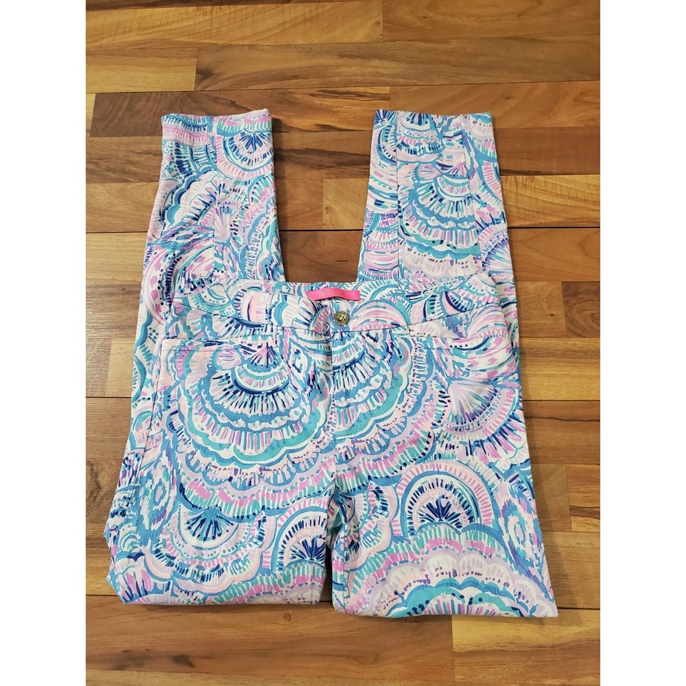 Lilly Pulitzer Size 4 Kelly High Rise Skinny Ankle Pants in Happy as a Clam